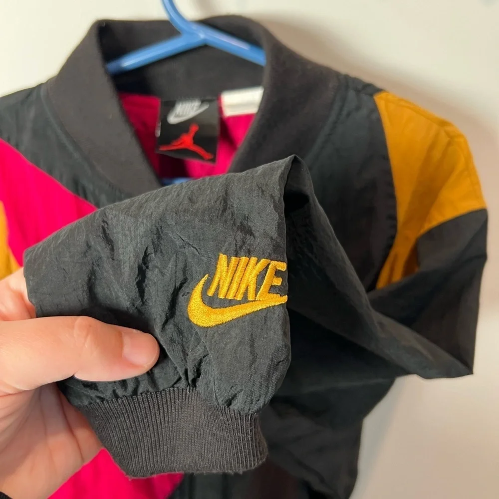 Vintage 1992 Nike Michael Air Jordan Jumpman Windbreaker Jacket Medium Kids 5-6 - Picture 4 of 8